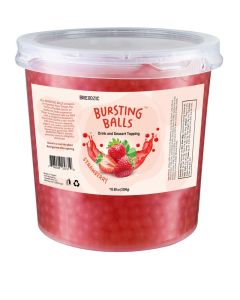 Strawberry Boba Pearls Strawberry Popping Boba Bursting Boba Strawberry Bubble Tapioca Pearls For Bubble Tea Strawberry 7 LB 1 Pack