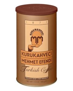 KURUKAHVECI MEHMET EFENDI Turkish Coffee 100 Arabica Finely Roasted Ground Coffee for Cezve Rich Aroma Medium Authentic Turkish Coffee Tradition Since 1871 176 OZ 500 Gr
