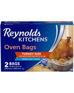 Reynolds Kitchens Turkey Size Oven Bags Holds Up to 24 Pounds 2 Count