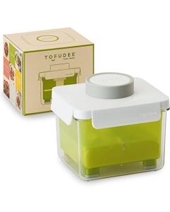 TOFUDEE Tofu Press for Vegan Dishwasher Safe BPA Free Tofu Presser that Swiftly Drains Water from Soft Firm Extra Firm Organic Tofu Without Crack in just 1520min Enhanced Flavor Texture