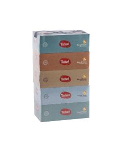 Touchwell Tissue Box 150 Sheet each box 2-Ply 5 pcs combo pack facial tissue