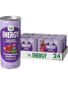 V8 Energy Pomegranate Blueberry Energy Drink 8 fl oz Can 24 Pack