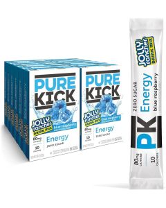 PURE KICK Energy Singles To Go Drink Mix - Jolly Rancher Blue Raspberry Flavor, 72 Packets