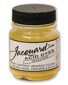 Jacquard Acid Dye for Wool Silk and Other Protein Fibers 12 Ounce Jar Concentrated Powder Gold Ochre 636