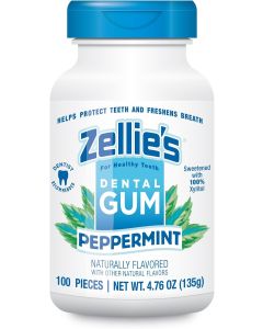 Zellie's Peppermint Dental Gum - 100 Pieces