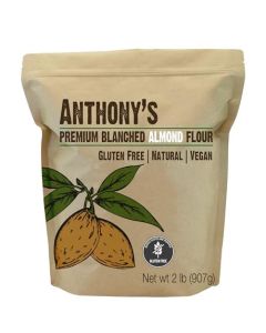 Anthonys Blanched Almond Flour 2 lb Finely Ground Gluten Free Non GMO Vegan Keto Friendly