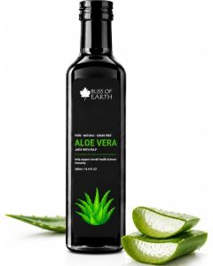 Bliss of Earth Aloe Vera Juice For Drinking With Pulp Made From Fresh Harvest Aloe Plants Great For Hair & Skin Improves Digestion Zero Water Zero Sugar 500ml PET Bottle