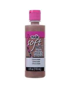 Tulip Soft Fabric Paint Washable Stays Soft and Flexible Permanent Paint for Light and Dark Fabrics 4 fl oz Chocolate Brown