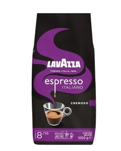Lavazza Espresso Italiano Cremoso Whole Coffee Beans, Medium Roast Arabica & Robusta Blend, Intensity 8/10, Cocoa & Spice Notes, 1kg
