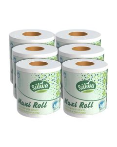 Maxi Kitchen Roll 2-Ply Tissue, 3000+ Sheets 6 Rolls