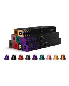 Nespresso Original Line Coffee Capsules Discovery Pack, 90 Pods – Mixed Assortment of 9 Blends, Compatible with Original Machines, Recyclable Aluminum Capsules