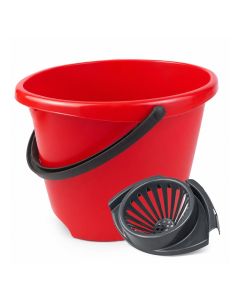 Tonkita Bucket with Squeezer 13L – Heavy Duty Cleaning Bucket with Wringer for Efficient Floor Cleaning, Durable Plastic Mop Bucket for Home & Commercial Use