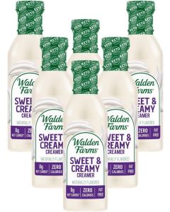Walden Farms Sweet & Creamy Coffee Creamer - 12 oz Bottles, Pack of 6 - Zero Calories, Sugar-Free, Dairy-Free