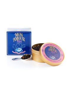 Mon Amour Tea, Loose Leaf Black Tea Blend in Caviar Gift Tea Tin, 100g