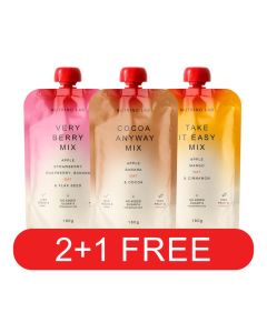 Nutrino Lab Fruit & Oat Adult Food 180g – Variety Flavors – No Added Sugar, Vegan (Buy 2 Get 1 Free Offer)