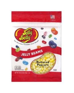 Jelly Belly Buttered Popcorn Jelly Beans 1 Pound 16 Ounces Resealable Bag Genuine Official Straight from the Source