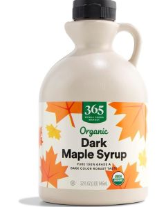 365 by Whole Foods Market Organic Dark Maple Syrup, 32 Fl Oz - Pure Grade A with Robust Flavor