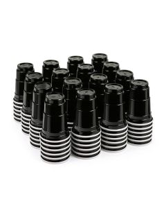 HAOZAN 100ct 2oz. Mini black Shot Cups, Disposable and Small Size Perfect for Party, Tastings, Sample and More