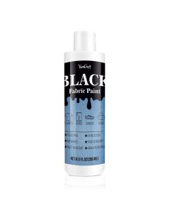 Fabric Paint Black 85oz Fabric Paint for Clothes Permanent Fabricoat Textile Paint NonToxic Clothing Medium Dye Soft for Fabric Diy Crafts TShirts Shoes Jeans Canvas Leather