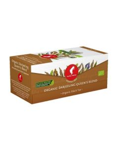 Julius Meinl Organic Darjeeling Queen Blend Black Tea 25ct - Plastic Free Packaging Biodegradable Filter