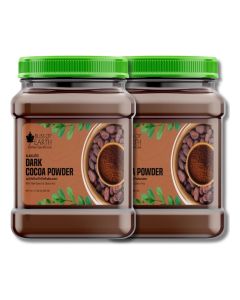 Bliss of Earth Dark Cocoa Powder 500g (Pack of 2) / Alkalized Unsweetened Cocoa Powder / Pure Baking Cocoa for Cakes, Brownies & Hot Chocolate / Vegan & Keto Friendly