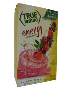 True Lemon (Energy Drinks) Wild Cherry Cranberry 4 Boxes, 24ct instant powdered drink mix packets, by True Citrus