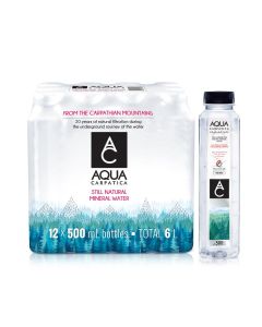 Aqua Carpatica Natural Mineral Water 500ml Pack of 12 / Naturally Alkaline / Low Sodium / Premium Imported Water