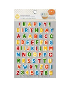 Wilton Happy Birthday Letters Cake Decorations 68Count Icing Letters Numbers Assorted Colors for Cakes Cupcakes Cookies Made in USA