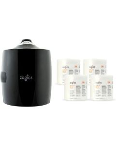 Zogics Wellness Center Wipes and Wall Mounted Dispenser NoTouch Wipes Dispenser Mounts Easily to Wall for Quick Access to Wellness Center Cleaning Wipes Cleaning Wipes Dispenser