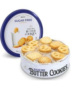 BREXONIC Sugar Free Butter Cookies - 36 Count Traditional Danish Biscuits, Premium Diabetic Treats (11 Ounce)