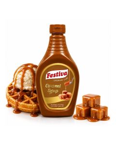 Caramel Syrup 624g - Dessert Topping Sauce for Ice Cream, Pancakes, Waffles and Milkshakes - Smooth Caramel Drizzle Syrup