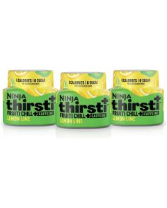 Ninja Thirsti Flavored Water Drops, FRUITI CHILL+ Lemon Lime - Zero Calories, Zero Sugar, Caffeinated Drink Mix, 3 Pack