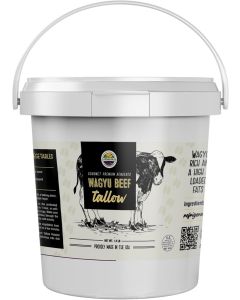 Cornhusker Kitchen Premium Rendered Wagyu Beef Tallow Tub - 1.5 lb / Paleo and Keto Friendly / Made in the USA