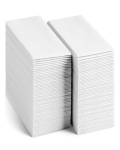 300-pack Servietto Disposable Linen-Feel Guest Towels [8" x 17" ] - Cloth-Like Hand Bathroom Napkins, Made In USA - Soft and Absorbent Paper Napkin for Kitchen, Bathroom, Party, Wedding, Or Event