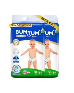 Baby Diaper Pants, XL (Size 5), 12-18 kg, Double Layer Leakage Protection Infused With Aloe Vera, Cottony Soft High Absorb Technology, 108 Diaper