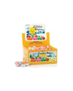 Gerrits Satellite Wafers Candy Pack of 240 Filled with Assorted Beads Light Crispy and Nostalgic Flying Saucer Candy Wafers