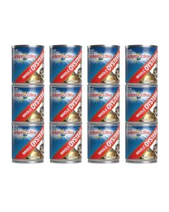 Pacific Pearl Whole Oysters 8 oz Can Pack of 12