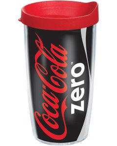 Tervis CocaCola Coke Zero Can Made in USA Double Walled Insulated Tumbler Travel Cup Keeps Drinks Cold Hot 16oz Red Lid