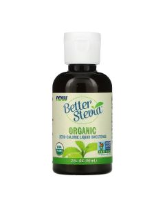 NOW Foods, Organic Better Stevia, Zero-Calorie Liquid Sweetener, 2 fl oz (59 ml)