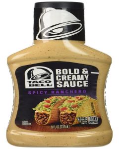Taco Bell Bold & Creamy, Spicy Ranchero Sauce, 8 Oz bottle