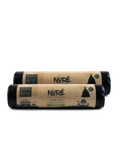 Nure- Bio-Degradable Purity In Disposal Garbage Bag,60 Gallons,10 Pcs, 90cmx110cm,Pack of 2