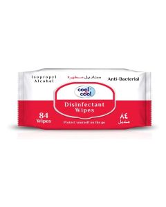Cool & Cool Disinfectant Wipes - 84's - Antibacterial Skin Wipes with Vitamin E,Kills 99.9% Germs,Convenient for Use,Aloe Vera Gel & Herb Extract,Moisturizing and Nourishing