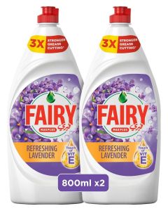 Fairy Dishwashing Liquid, Refreshing Lavender, 2x800ml