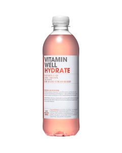 Hydrate Rhubarb and Strawberry with Vitamins C and D Plus Zinc and Biotin Bottle