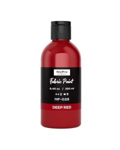 Nicpro Dark Red Fabric Paint 845 oz 250 ml Fabric Paint for Clothes Permanent Clothing Paint for DIY Tshirts Jeans Crafts Refresh Furniture Upholstery