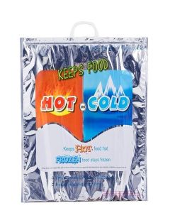 OZKET Hot and Cold Insulated Bags for Food Delivery, Grocery Shopping Bags, Food Storage for Hot and Frozen Food for Travel, Disposable Cooler Bag, Reinforced Thermal Lunch Bag