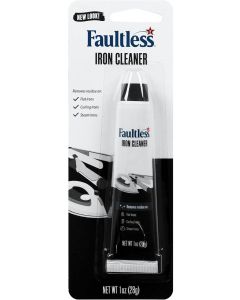 Faultless Hot Iron Cleaner, Non-Toxic Steam Iron Cleaner, Removes Melted Fabrics, Glue, Hard Water, Lime Deposits & Starch 28g