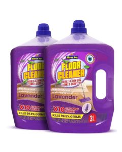 Lavender Floor Cleaner Liquid – Twin Pack (2x3L) Antibacterial Surface Cleaning Solution with Soothing Lavender Scent for Tiles, Marble, Wood, and Laminate Floors
