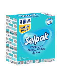 Comfort Boxed Facial Tissues 200 Sheets x 2 Ply