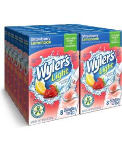 Wyler's Light Strawberry Lemonade Singles To Go Powder Packets - 96 Servings (Pack of 12)
